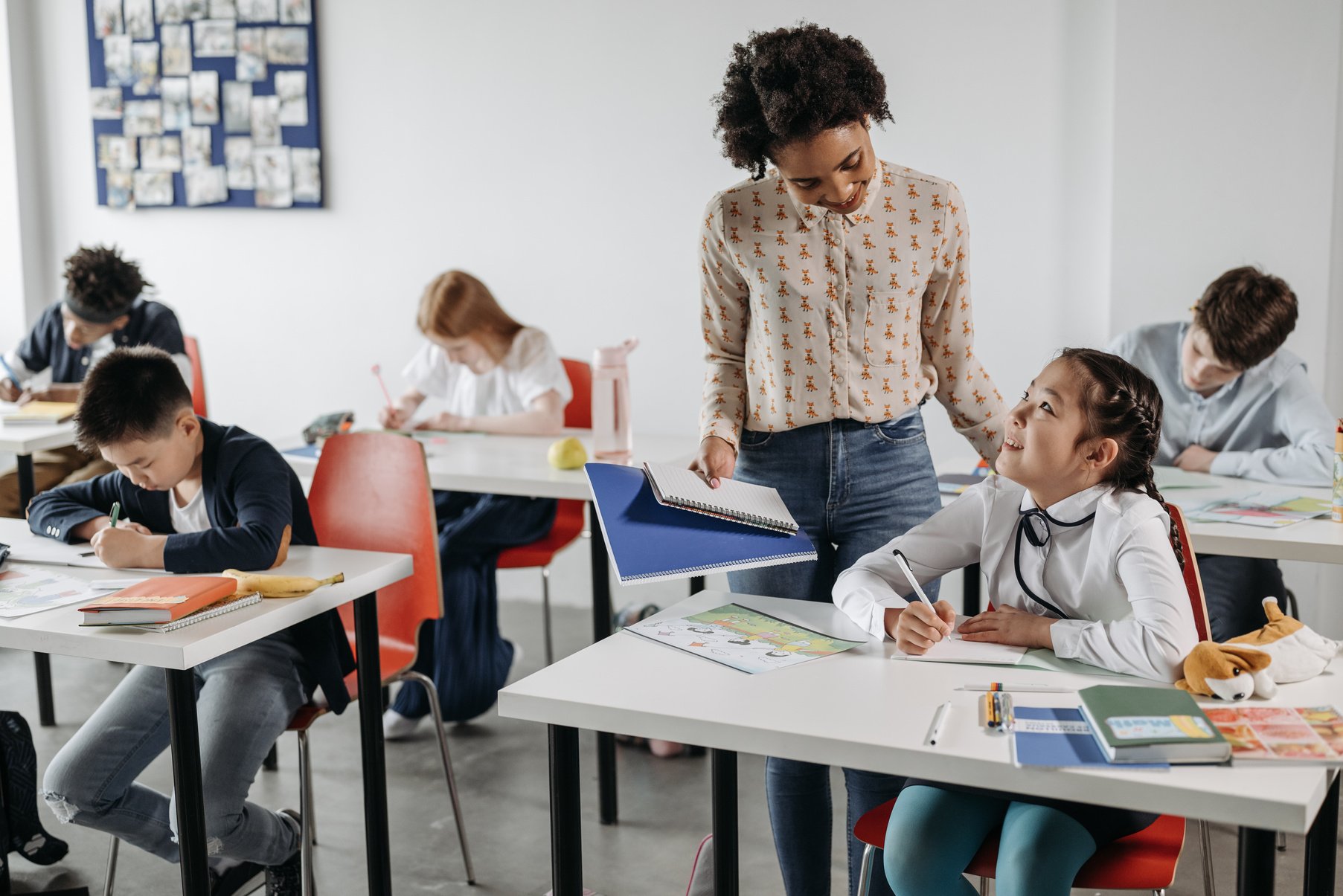 Student Looking at her Teacher